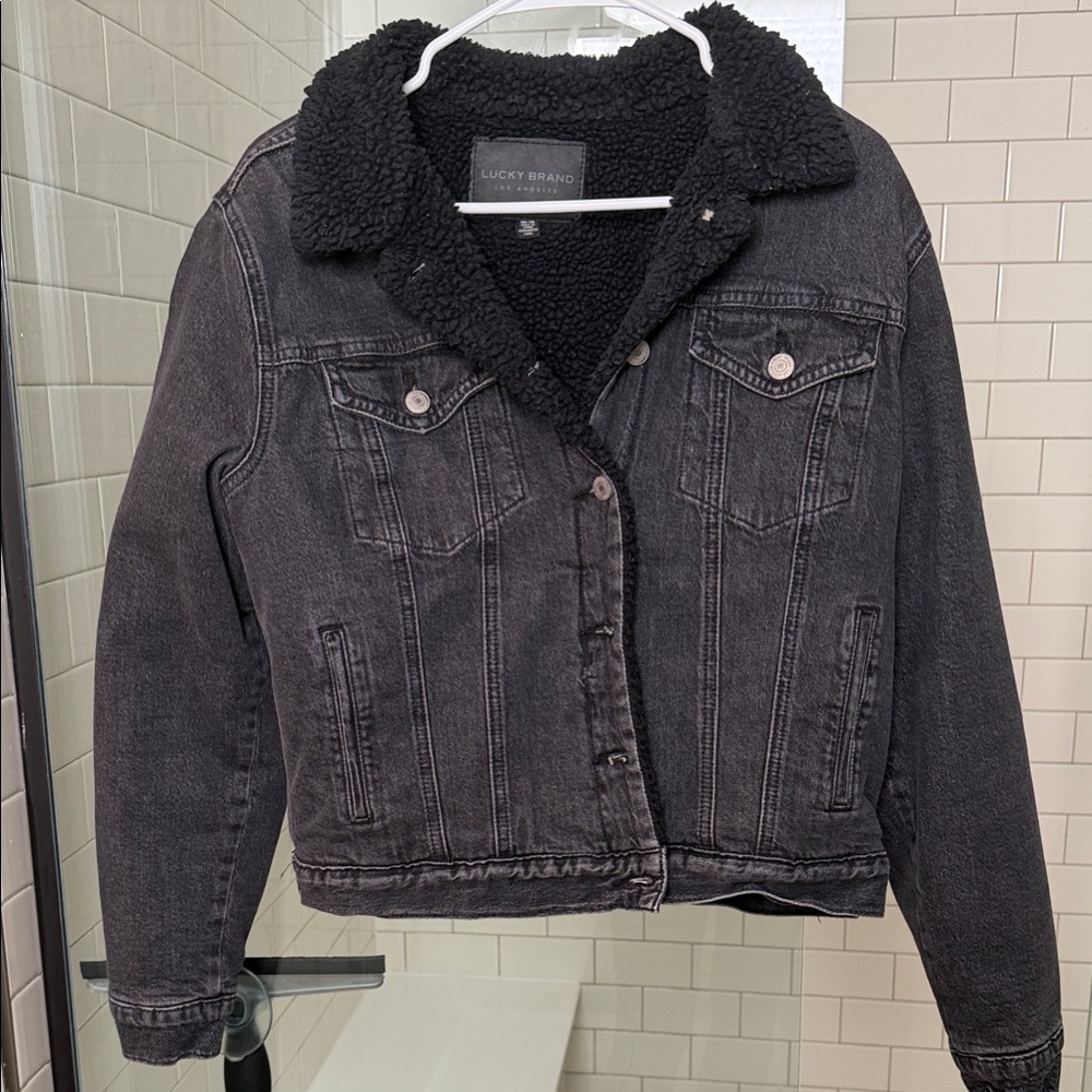 Lucky Brand Women's Dark Gray Jean Jacket